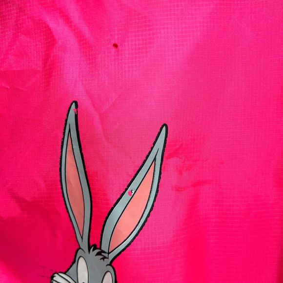 Members Only windbreaker looney tunes Women's XL pink pullover jacket Bugs Bunny - Picture 3 of 12